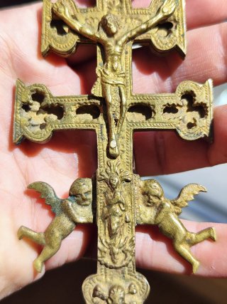 Cruz Caravaca Relicario Bronce