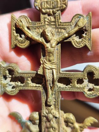 Cruz Caravaca Relicario Bronce