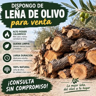 Leña de olivo sacos 10kg o sacas grande o remolque