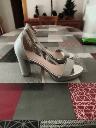 Zapatos de fiesta plateados