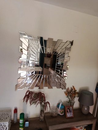 Espejo decorativo sol plata