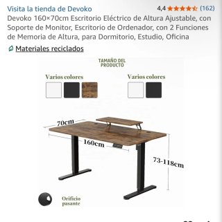Mesa escritorio eléctrico y cajonera