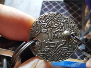 Moneda 1 Franco Francesa Antigua Plata