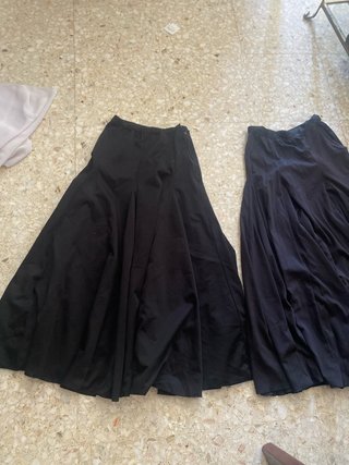 Falda flamenca negra (gode)talla 10-12.