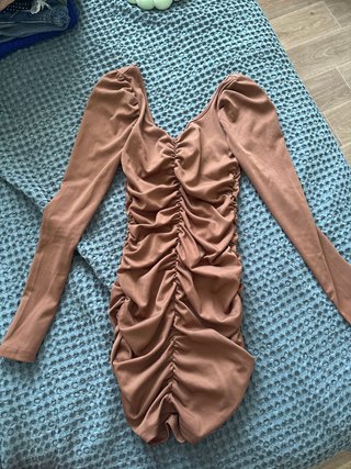 Vestito arricciato Shein marrone
