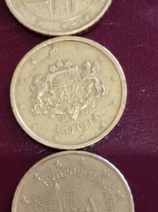 Monedas de 50 céntimos Euro (Latvia, Cyprus)