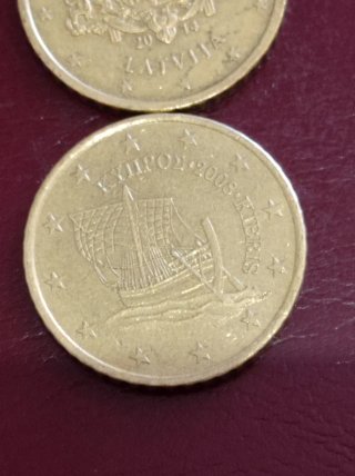 Monedas de 50 céntimos Euro (Latvia, Cyprus)