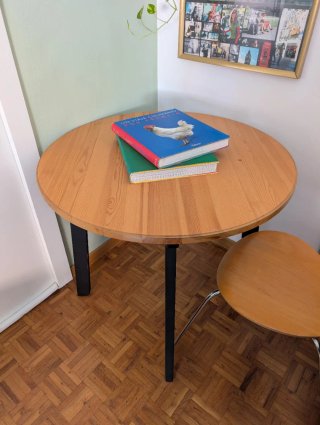 Mesa redonda madera maciza