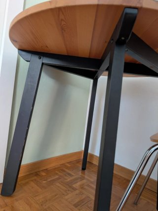 Mesa redonda madera maciza