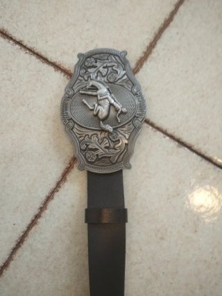 Cintura nera con fibbia Torrero Lunghezza 115 cm
