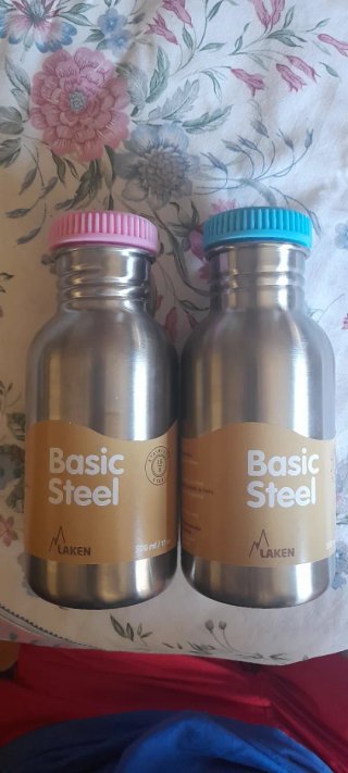 Juego 2 Botellas Laken Basic Steel 500ml