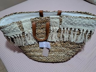 Bolso Cesta Verano Paja y Piel Nuevo