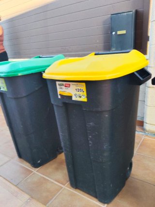 3 Cubos Reciclaje 120L