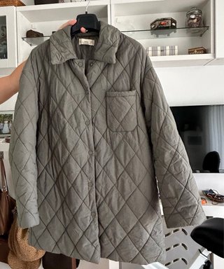 Chaquetón acolchado verde Mango