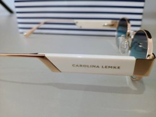 Gafas de sol Carolina Lemke azules y doradas