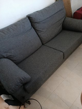 Sofá Ikea gris tela