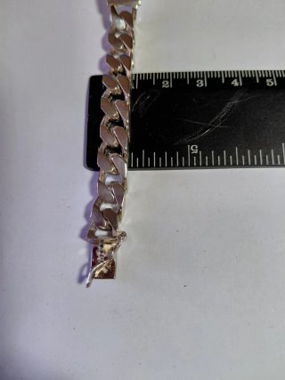 Pulsera plata ley Nomeolvides hombre