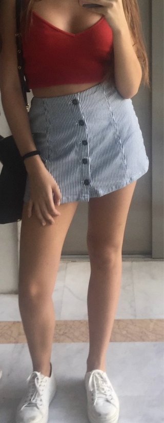 Falda Subdued rayas azul y blanco Talla XS