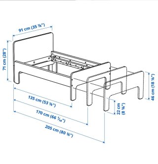 Cama infantil blanca IKEA