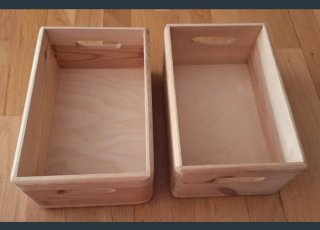 Conjunto de 2 cajas de madera