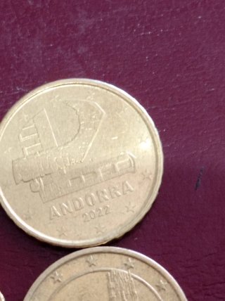 Lote 4 monedas 10 céntimos Andorra y Europa