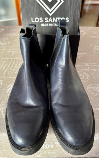 Botas Chelsea Piel Azul Noche