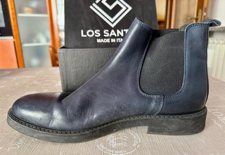 Botas Chelsea Piel Azul Noche
