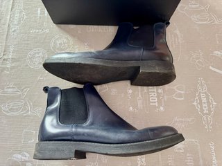 Botas Chelsea Piel Azul Noche