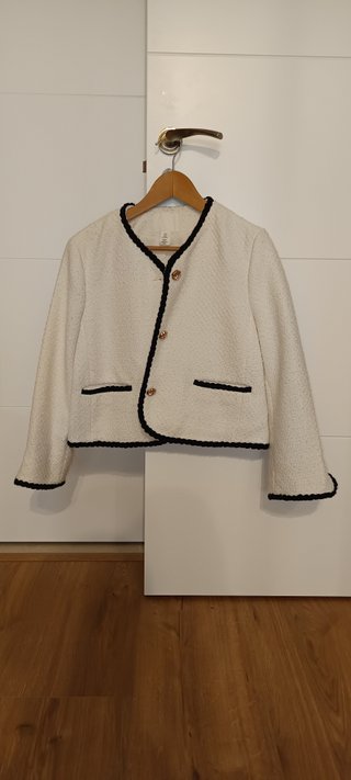 Chaqueta H&M Mujer Blanca y Negra