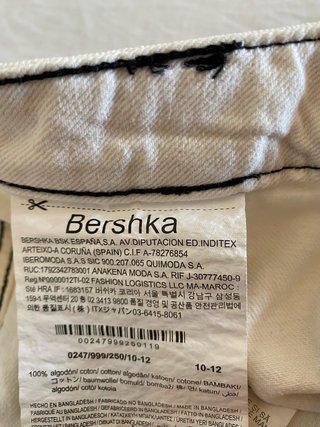 Pantalones cargo Bershka blancos