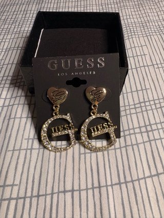 Orecchini Guess Cuore G Strass Dorati