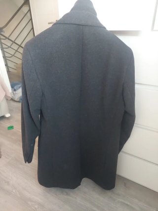 Abrigo Mango gris talla S