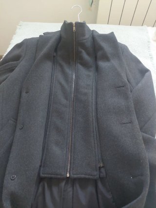 Abrigo Mango gris talla S