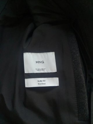 Abrigo Mango gris talla S