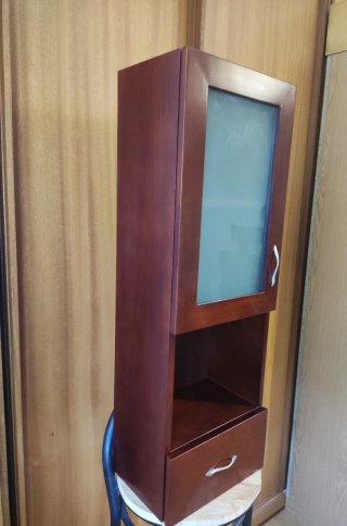 Mueble Auxiliar de pared Madera Cristal