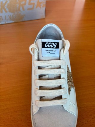 Golden Goose GGDB Super-Star bianche glitter