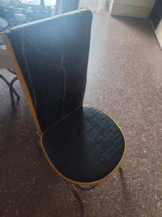 Mesa comedor y 6 sillas mármol negro