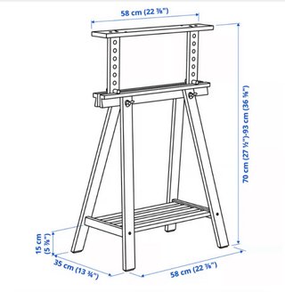 Escritorio (Caballetes y tablero Ikea)
