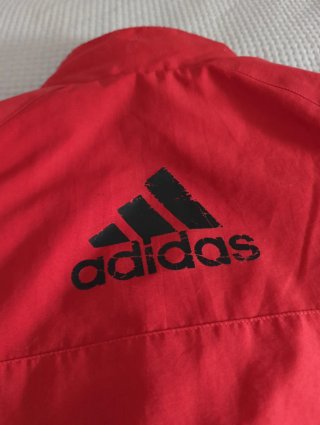 Cortavientos Adidas Rojo y Negro