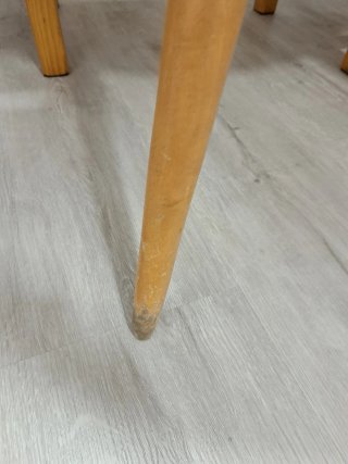 Mesa redonda extensible de madera