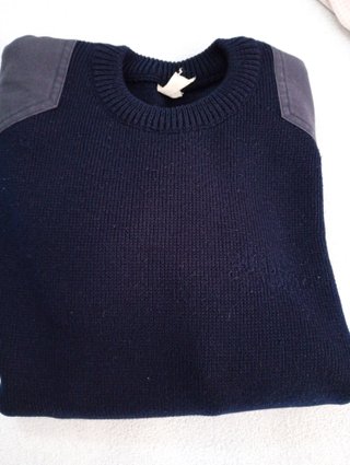 Jersey de trabajo cuello redondo azul