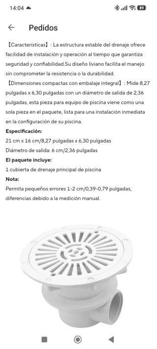 Skimmer para piscina