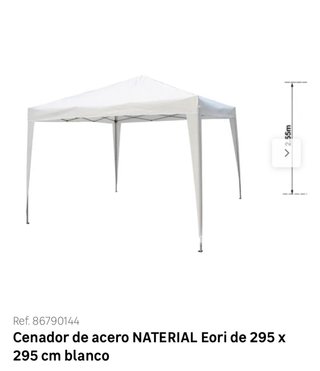 Cenador de acero 295x295 cm blanco. Tengo 2