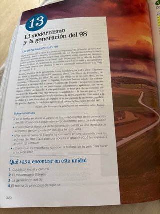 Lengua y literatura, 2 Bachillerato, Operación ...