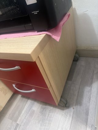 Cajonero Escritorio Rojo