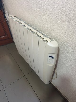 Radiador eléctrico beige/blanco