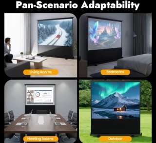Pantalla de proyección de suelo 80 Pulgadas