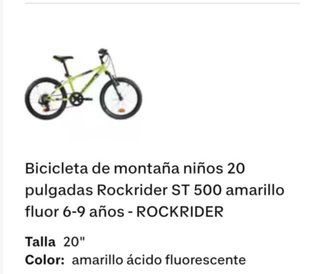 Bicicleta Rockrider ST 500 niña