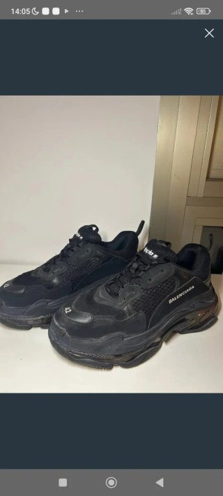 Zapatillas Balenciaga Triple S Negras Talla 42