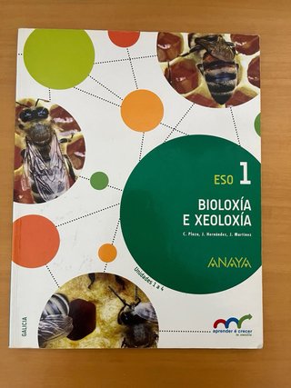 Libros Bioloxía e Xeoloxía 1°ESO ANAYA